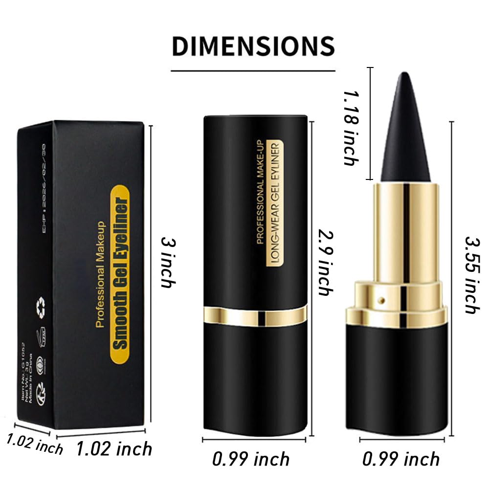 Foto 8 pulgar | Lápiz Delineador De Ojos En Gel Kaely Black, Impermeable, A Prueba De Manchas - Venta Internacional.