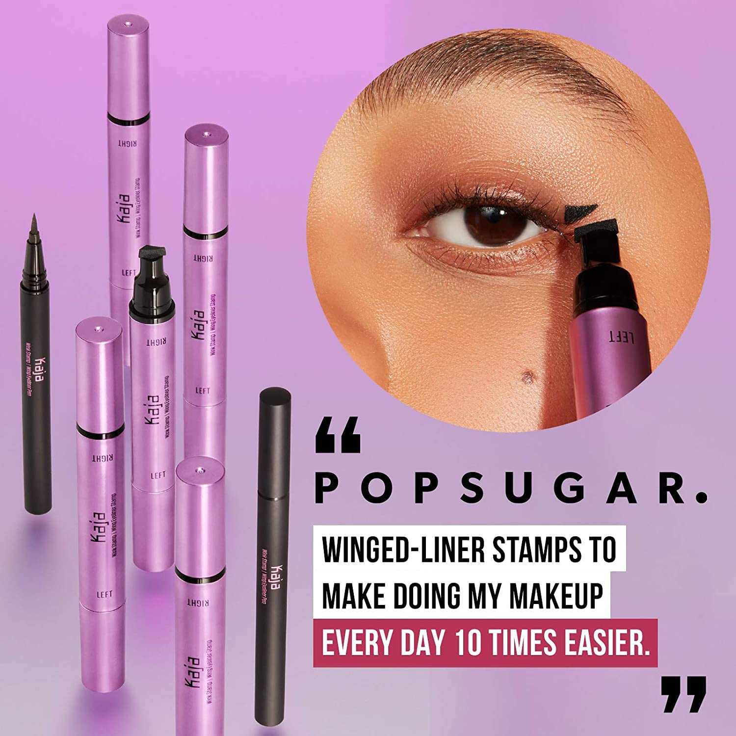 Foto 4 | Delineador De Ojos Kaja Winged Wink Stamp A Prueba De Agua Con Extracto De Aguacate - Venta Internacional.