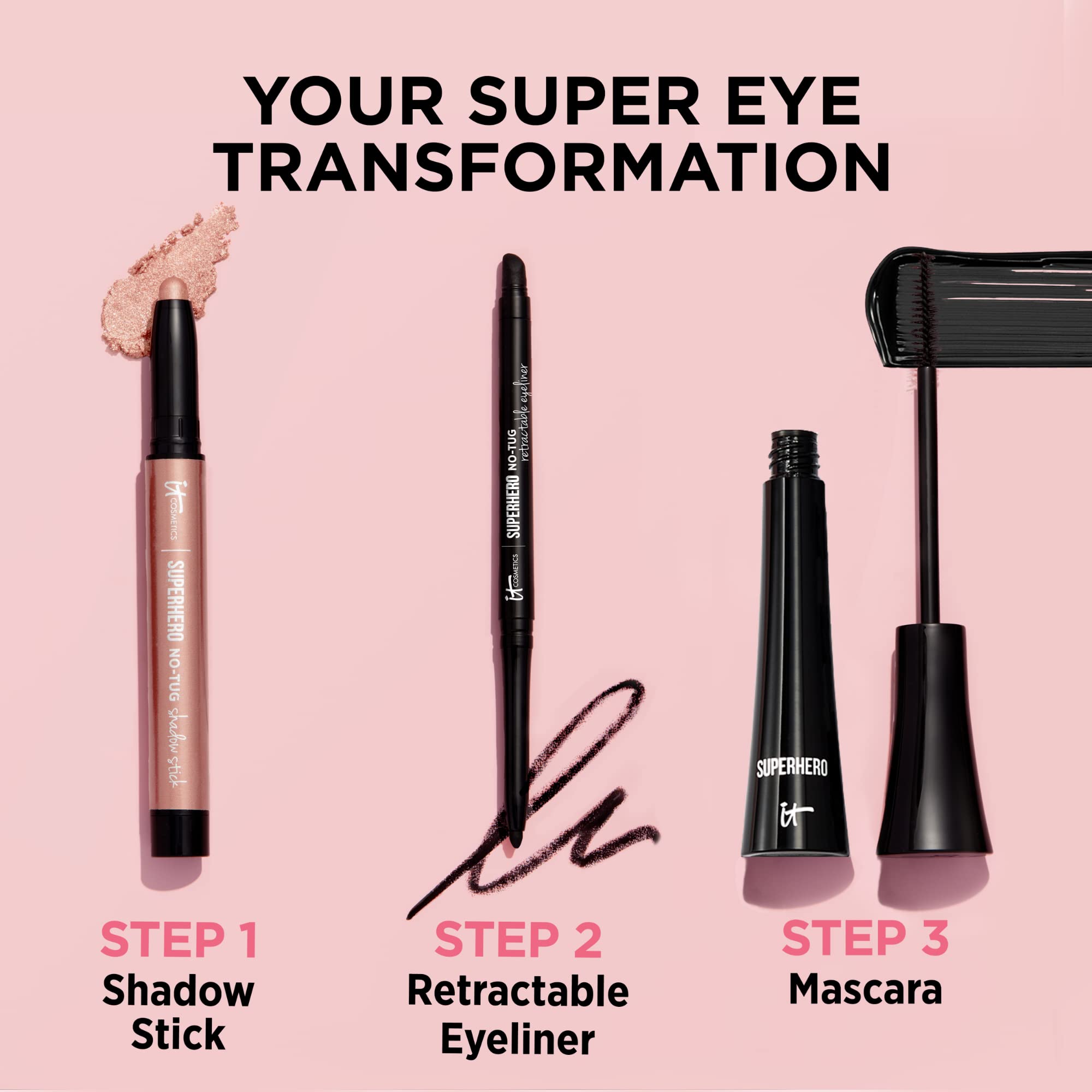 Foto 6 | Delineador De Ojos It Cosmetics Superhero No-tug, Retráctil, Seda, Color Topo - Venta Internacional.
