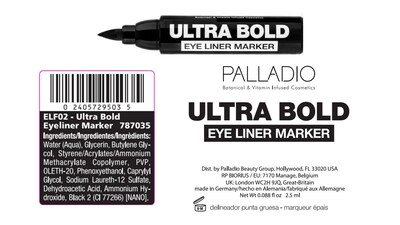 Foto 6 | Eyeliner Palladio Ultra Bold Marker Impermeable Negro Carbón - Venta Internacional.