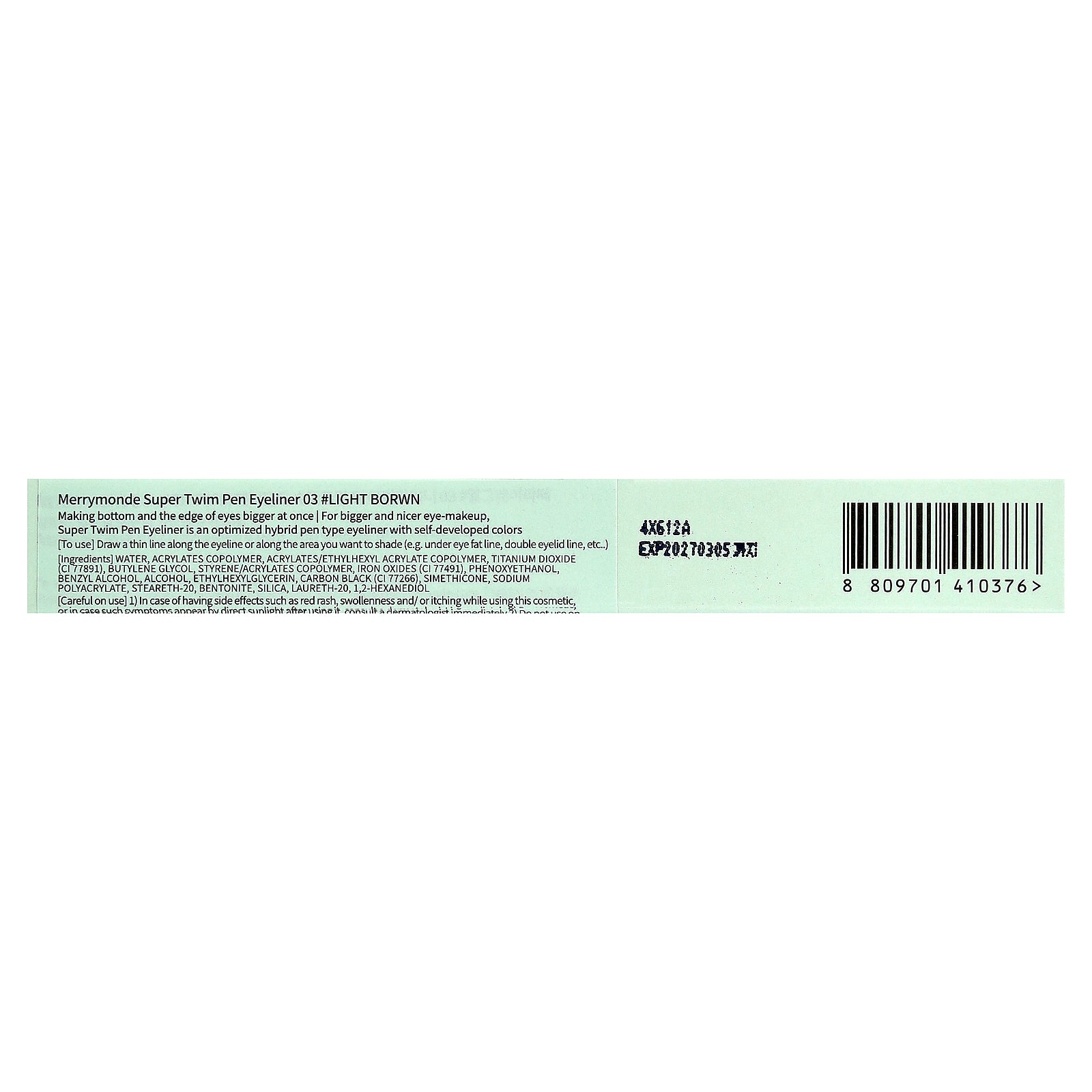 Foto 3 | Delineador De Ojos Merrymonde Super Twim Pen 03  Marrón Claro  0 5 Ml - Venta Internacional.