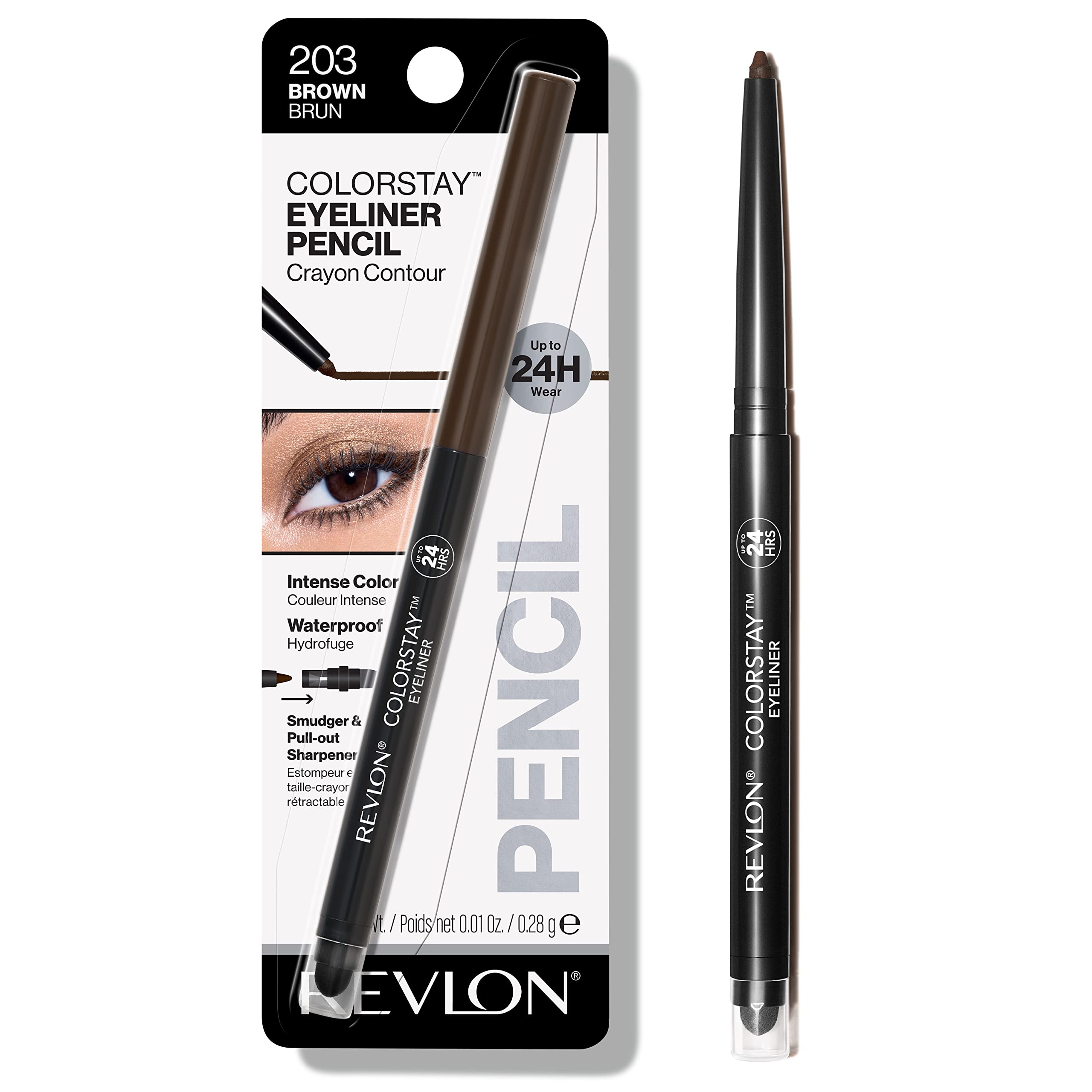 Lápiz Delineador De Ojos Revlon Colorstay 203 Brown Waterproof 0.3 Ml - Venta Internacional.