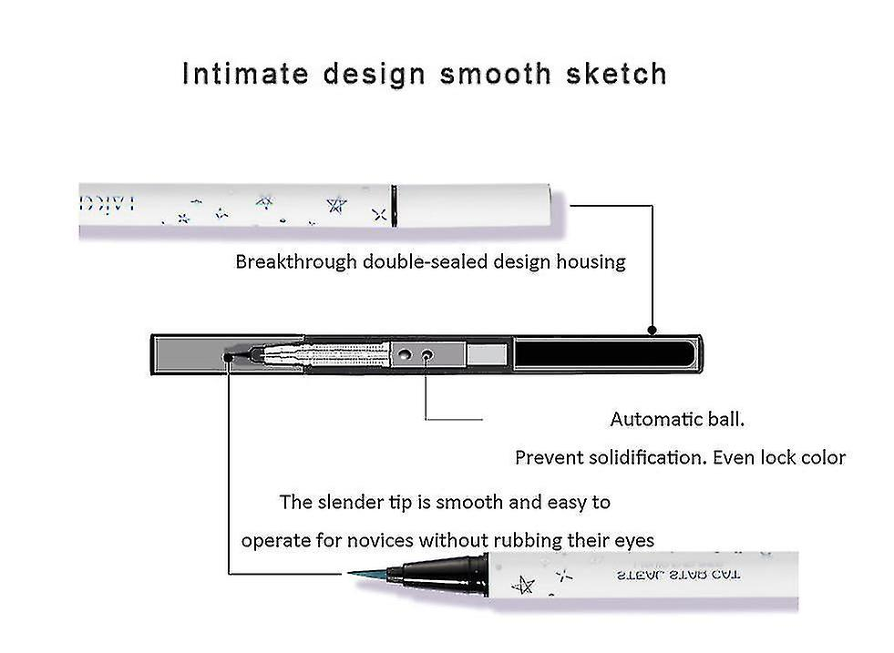 Foto 4 pulgar | Delineador De Ojos Huoguo Professional Cosmetics Ink Liner Impermeable - Venta Internacional.