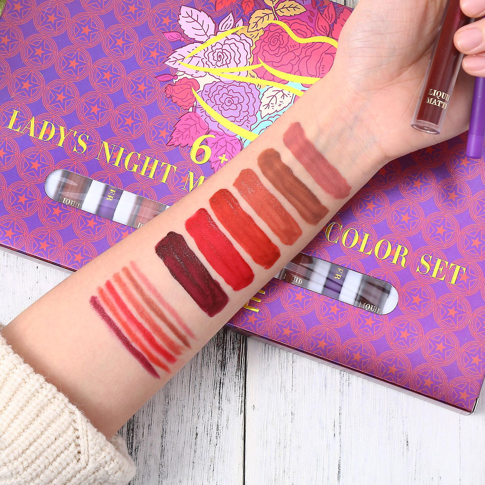 Foto 2 | Set De Maquillaje Huoguo 6 Lápices Labiales Líquidos Mate 6 Lip Li - Venta Internacional.