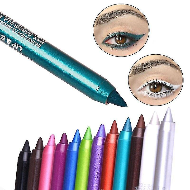 Foto 4 pulgar | Set De Delineadores De Ojos Huoguo  12 Colores Brillantes  Impermeables Y Duraderos - Venta Internacional.