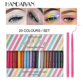 Foto 3 | Delineador De Ojos Huoguo Delineador De Gel Impermeable Con Neón Pastel 20 Unidades/caja - Venta Internacional.