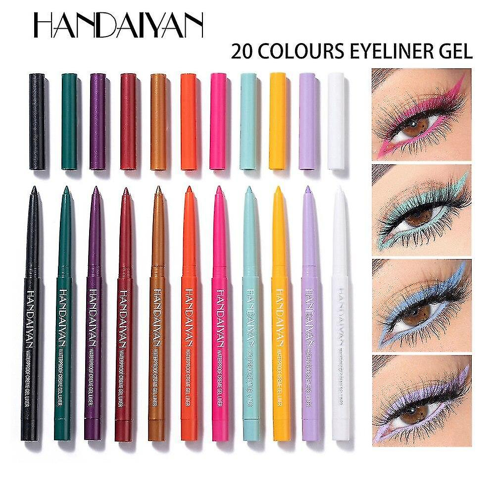 Foto 5 pulgar | Delineador De Ojos Huoguo Delineador De Gel Impermeable Con Neón Pastel  20 Unidades/caja - Venta Internacional.