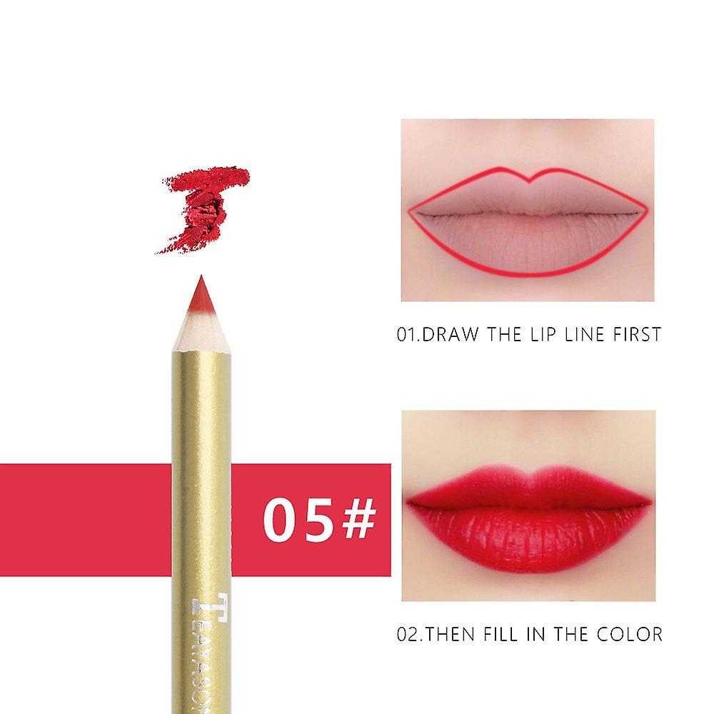Foto 3 pulgar | Delineador De Labios Impermeable Huoguo Professional Durable Mate - Venta Internacional.