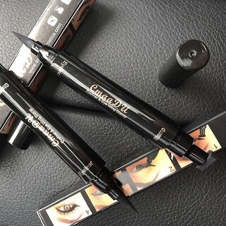 Foto 4 | Delineador De Ojos Huoguo Doble Cabezal Líquido Impermeable 3 5 Ml Negro - Venta Internacional.
