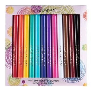 Foto 3 | Delineador De Ojos Handaiyan 12 Colores Mate De Secado Rápido 1 Ml - Venta Internacional.