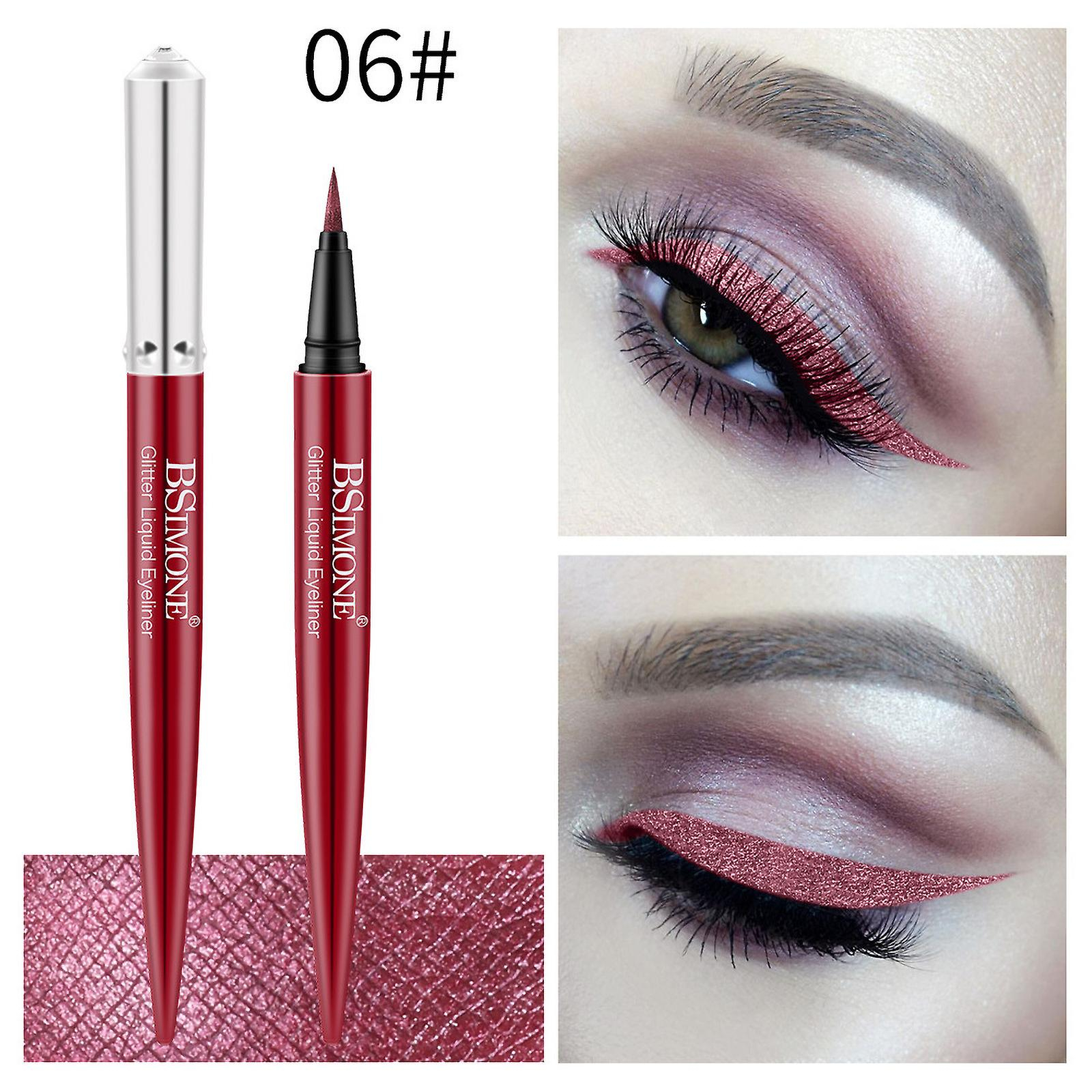 Foto 3 pulgar | Delineador De Ojos Con Purpurina Líquida Huoguo Color  Impermeable  Sin Halo - Venta Internacional.