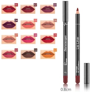 Foto 3 | Set De Lápices Delineadores De Labios Huoguo 12 Colores Impermeable Profesional - Venta Internacional.