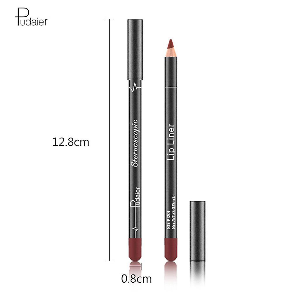 Foto 5 pulgar | Set De Lápices Delineadores De Labios Huoguo  12 Colores  Impermeable  Profesional - Venta Internacional.