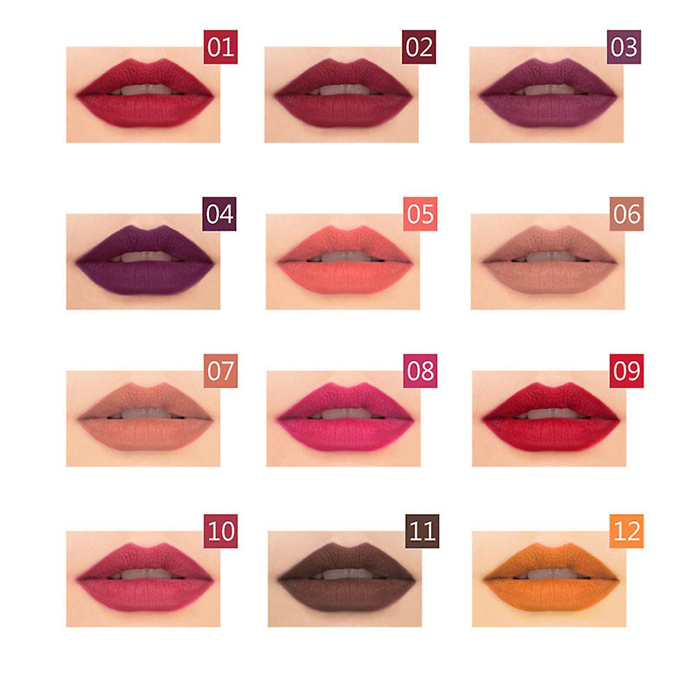 Foto 6 pulgar | Set De Lápices Delineadores De Labios Huoguo  12 Colores  Impermeable  Profesional - Venta Internacional.
