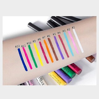 Foto 3 | Set De Delineador De Ojos Huoguo 12 Colores Líquido Mate Impermeable - Venta Internacional.