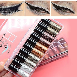 Foto 3 | Delineador De Ojos Charm Shine 10 Unidades Purpurina De Maquillaje Profesional - Venta Internacional.