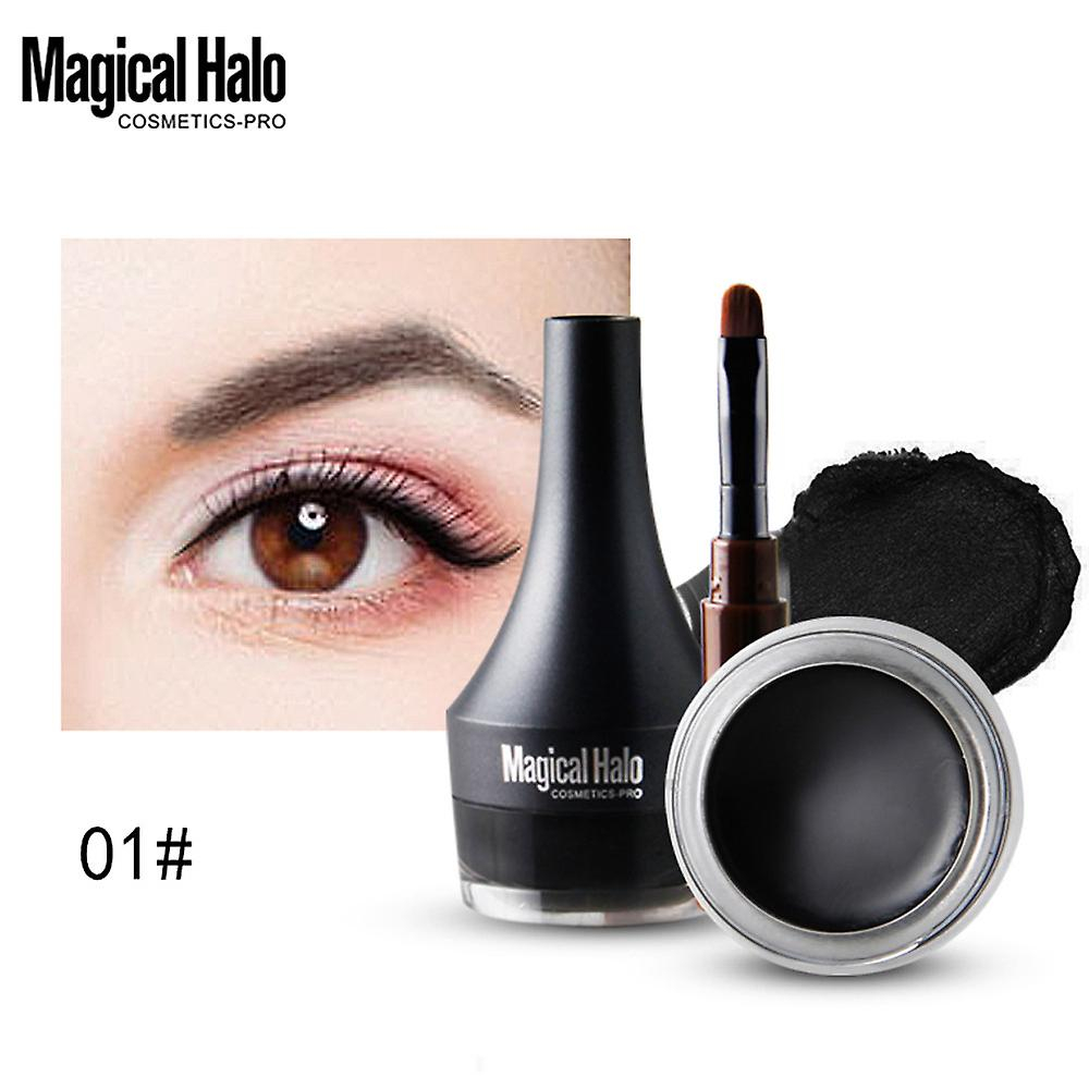 Foto 2 pulgar | Delineador De Ojos En Gel Huoguo Mini A Prueba De Agua Con Cepillo Negro - Venta Internacional.