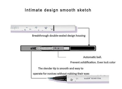 Foto 2 | Delineador De Ojos Huoguo Professional Cosmetics Ink Liner Impermeable - Venta Internacional.