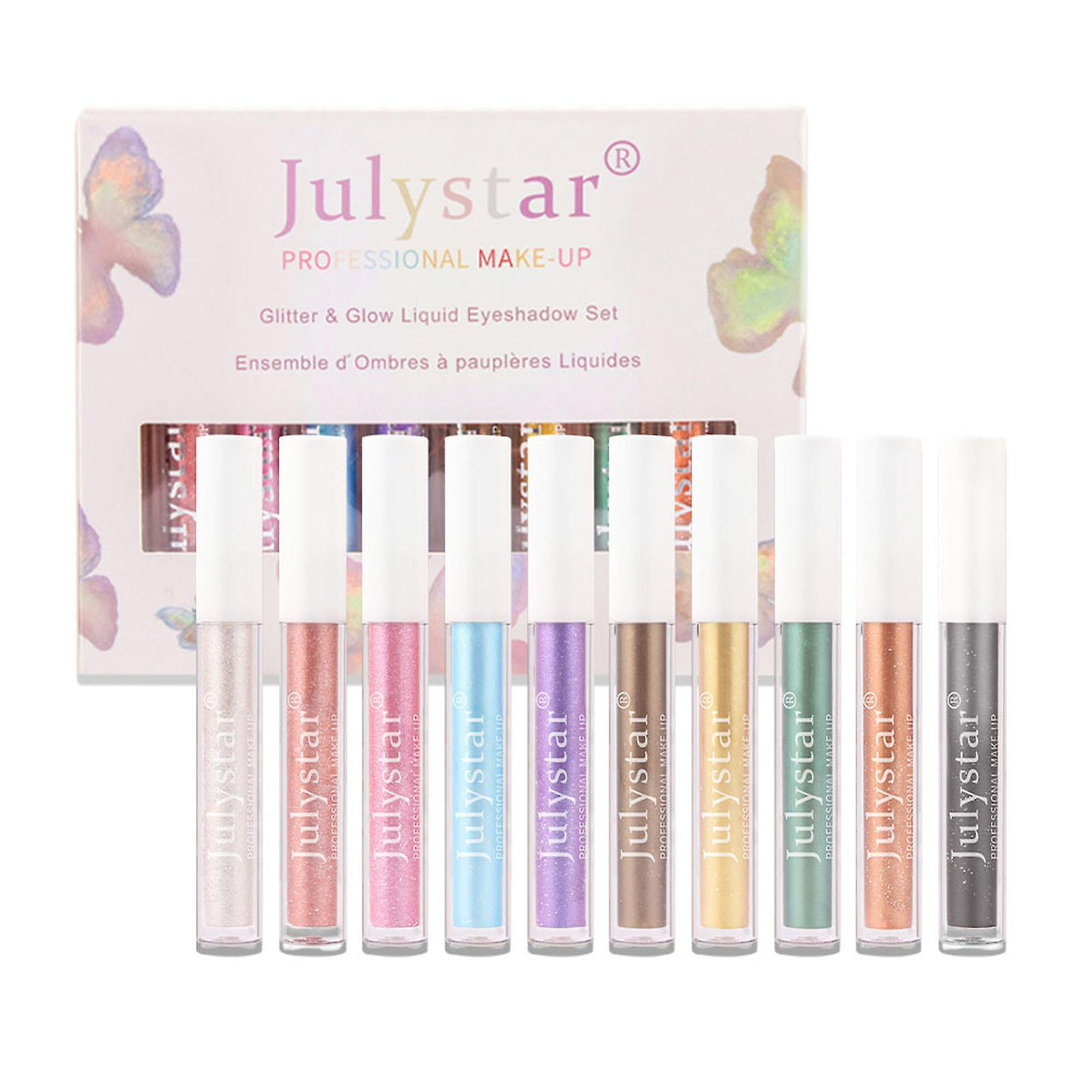 Foto 2 pulgar | Set De Sombras De Ojos Huoguo Diamond Liquid Glitter  10 Colores  2 5 Ml - Venta Internacional.