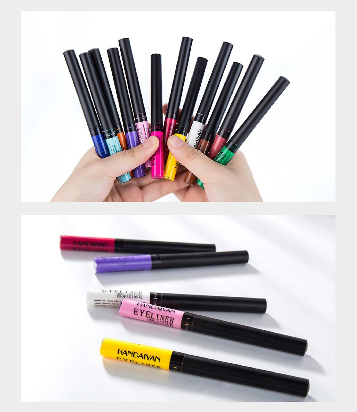 Foto 4 | Set De Delineador Líquido Huoguo 12 Colores Mate De Larga Duración  2 Ml - Venta Internacional.