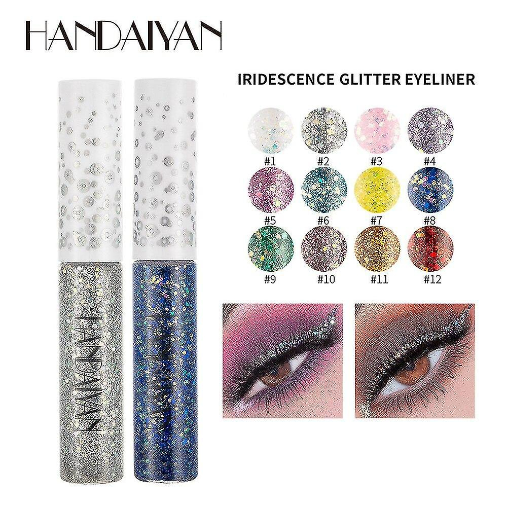 Foto 4 pulgar | Set De Delineador De Ojos Huoguo Glitter Metallic Jelly Colorid Lentejuelas - Venta Internacional.