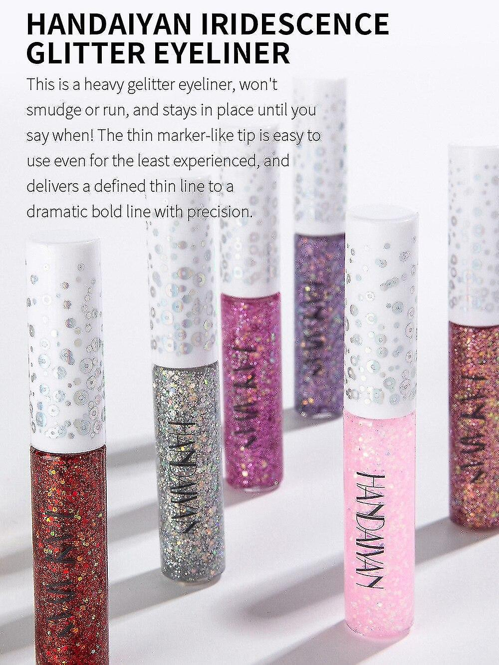 Foto 5 | Set De Delineador De Ojos Huoguo Glitter Metallic Jelly Colorid Lentejuelas - Venta Internacional.
