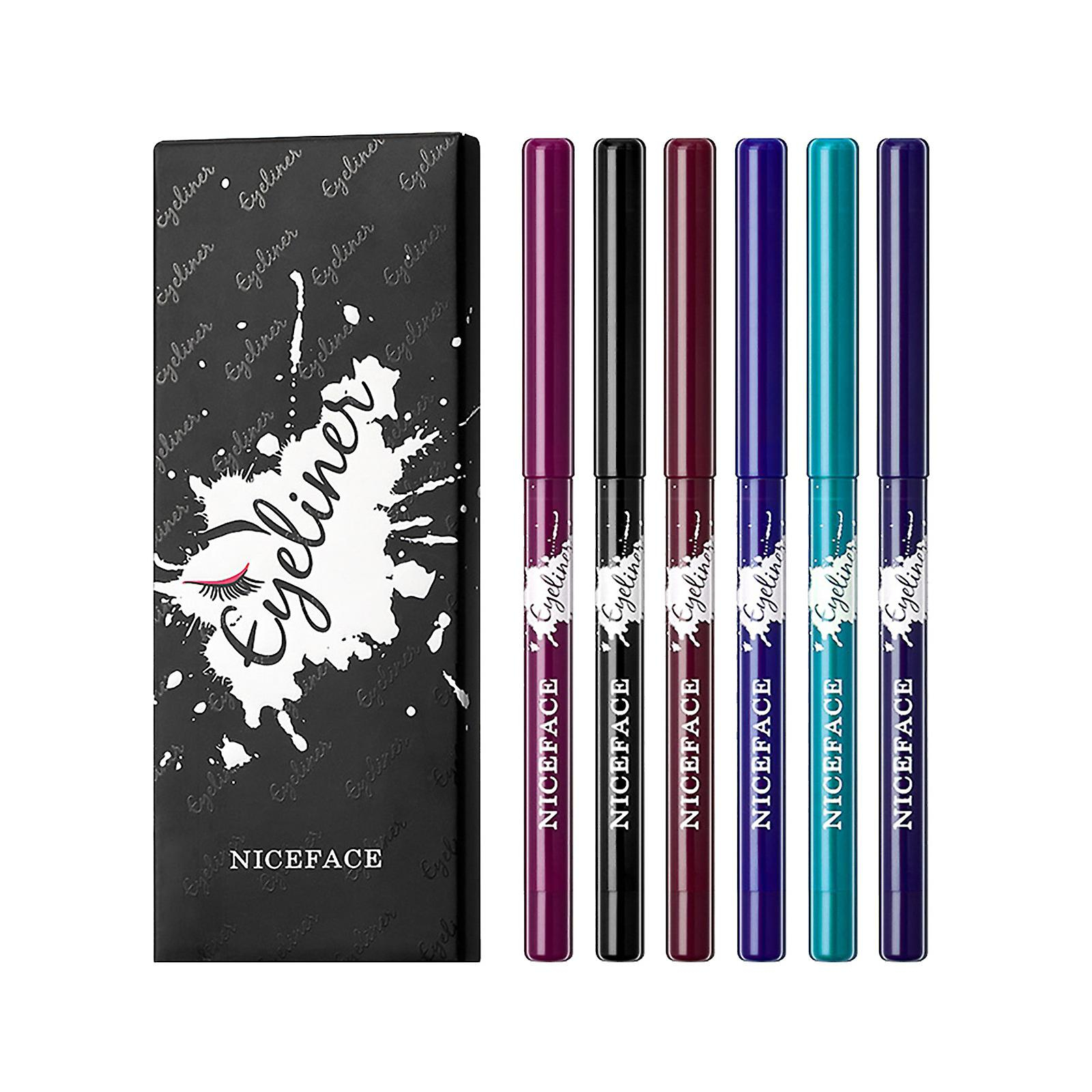 Set De Delineadores De Ojos Huoguo  Color Mate De Larga Duración  6 Colores - Venta Internacional.
