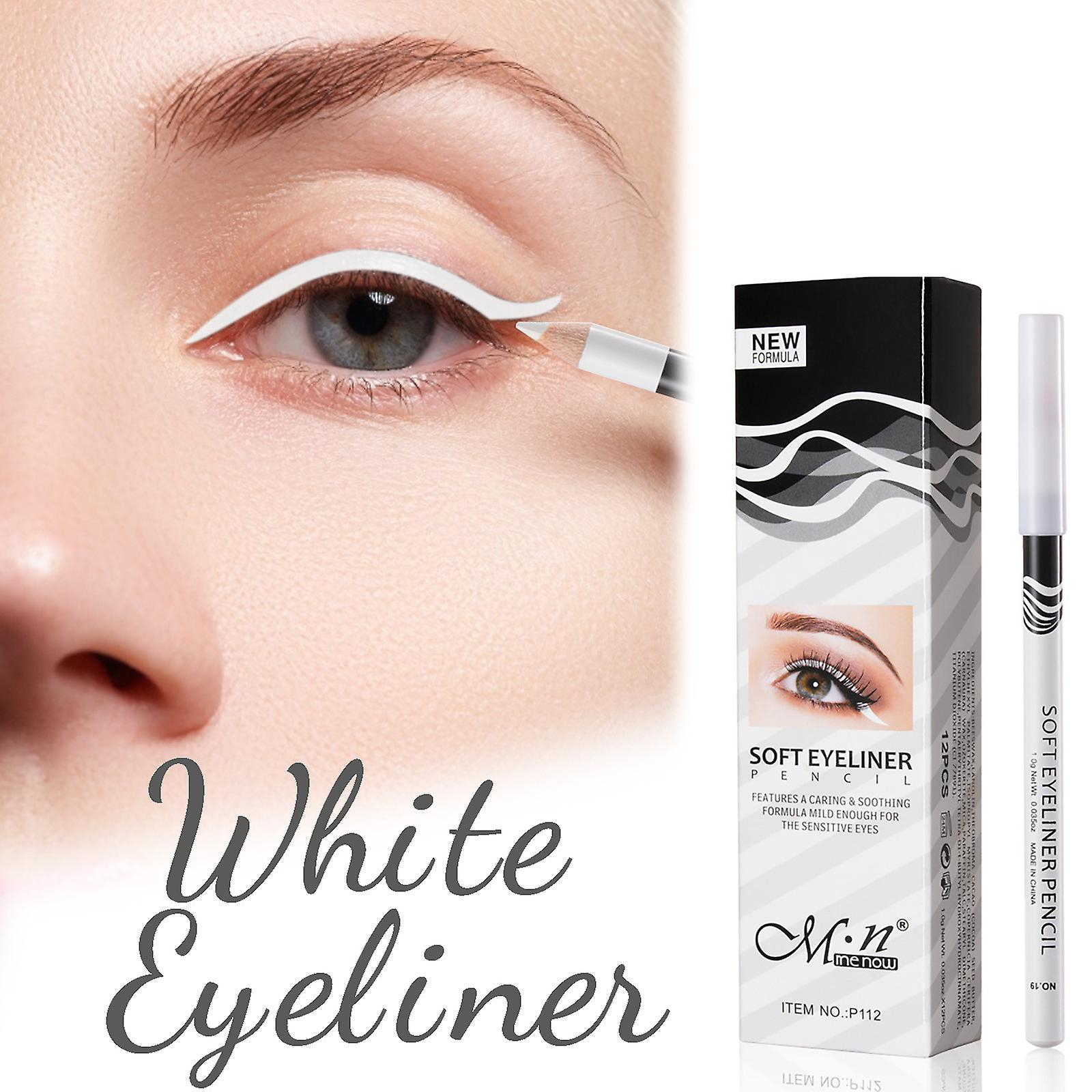 Foto 2 | Lápiz Delineador De Ojos Huoguo  Varilla De Madera White Silkworm  12 Unidades - Venta Internacional.