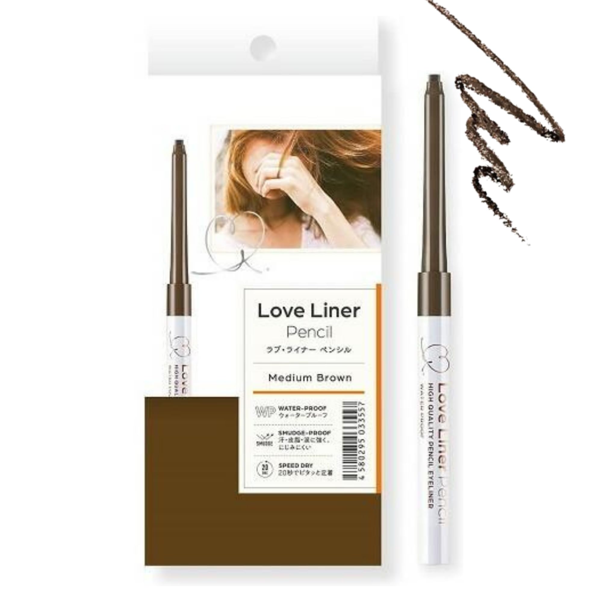 Lápiz De Secado Rápido Loveliner  Impermeable  20 G  Marrón Medio - Venta Internacional.
