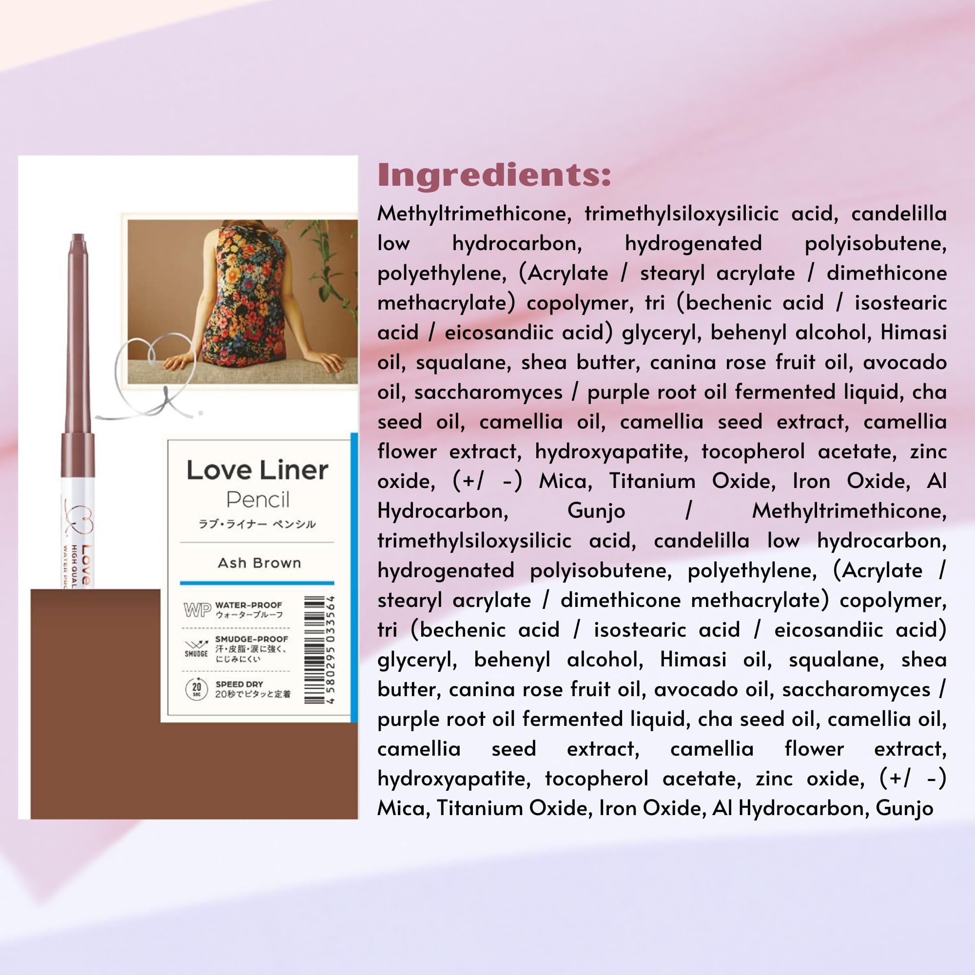 Foto 8 pulgar | Lápiz De Secado Rápido Loveliner  Impermeable  Color Marrón Ceniza  20 Ml - Venta Internacional.