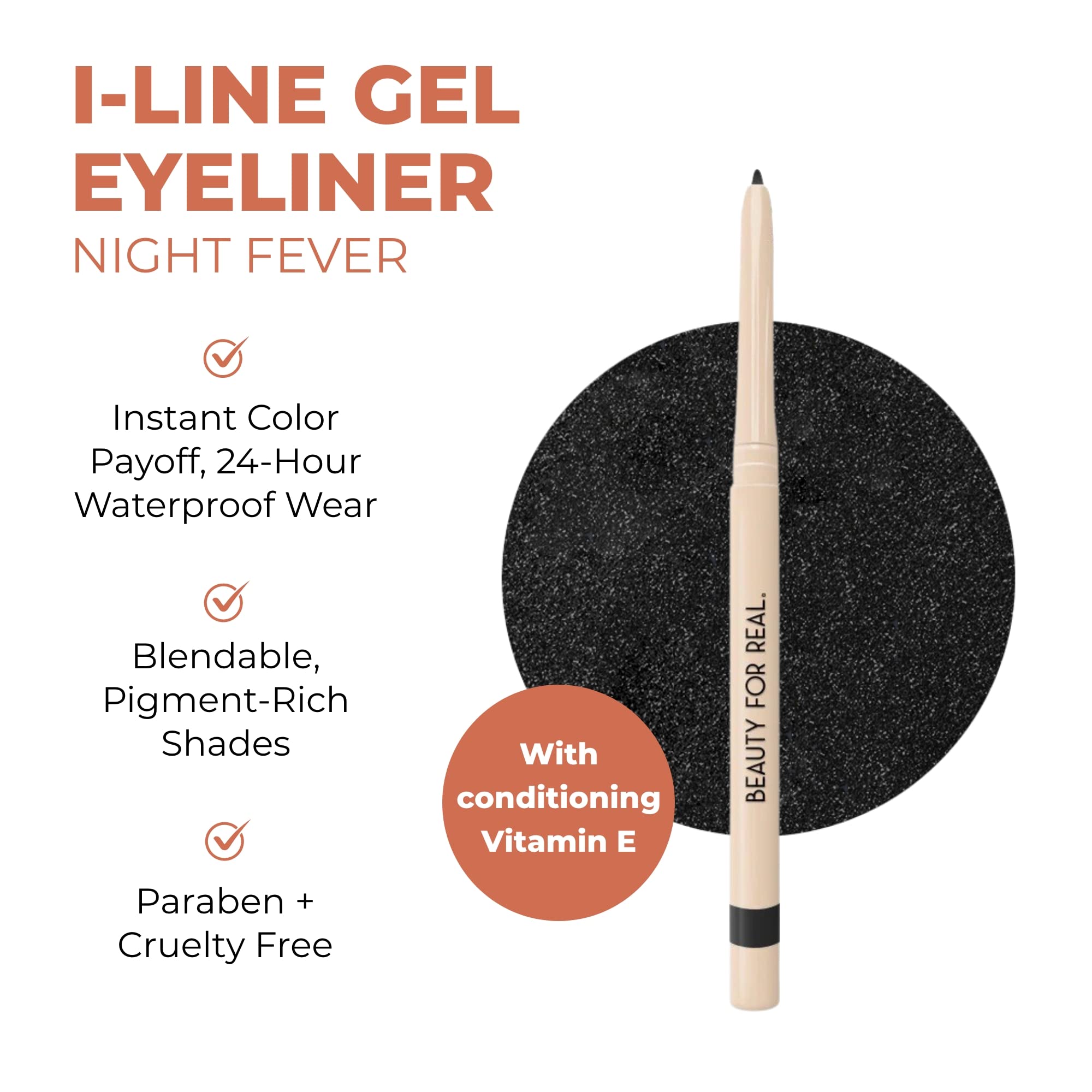 Foto 3 pulgar | Delineador De Ojos Beauty For Real I-line 24-7 Night Fever Black - Venta Internacional.