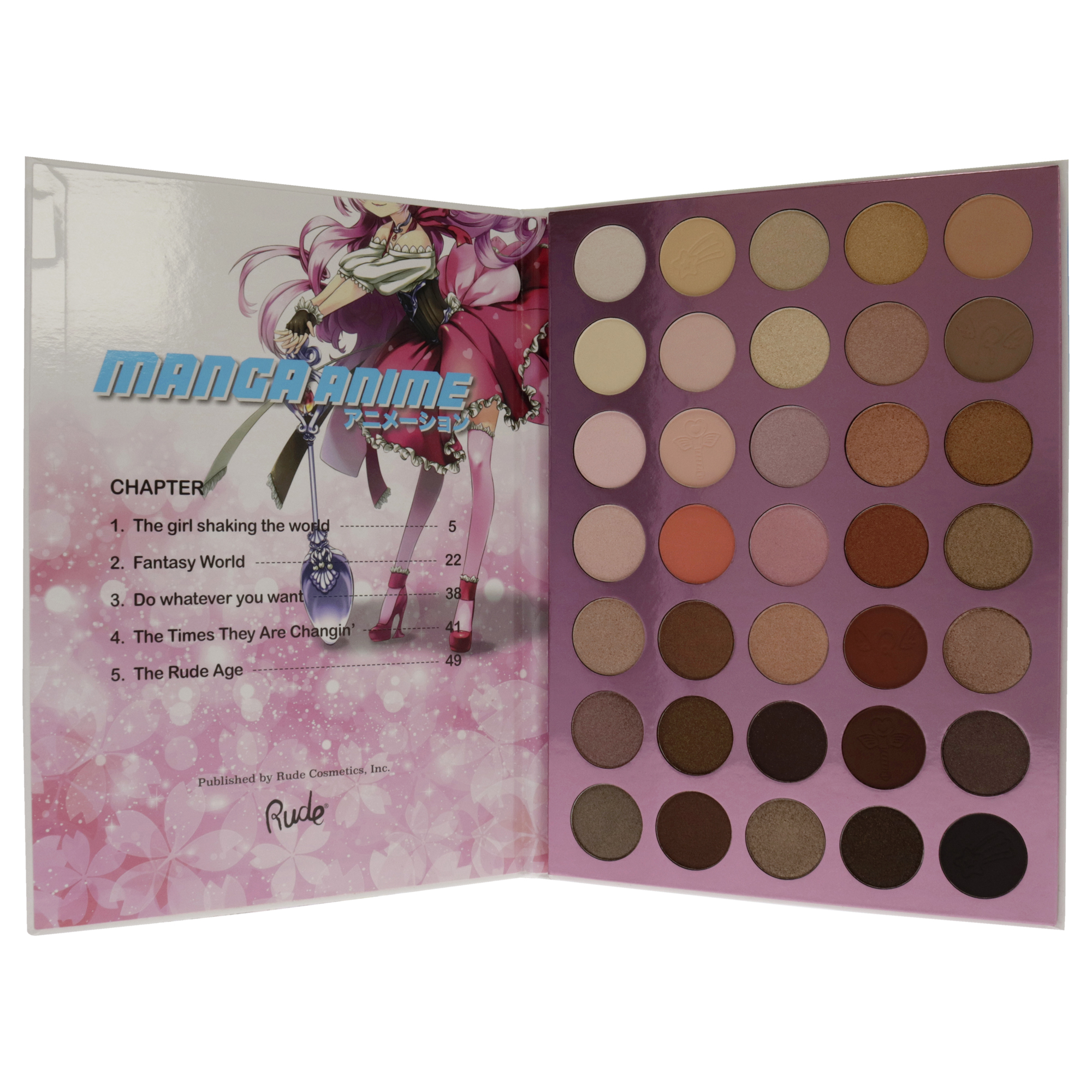 Foto 3 pulgar | Manga Anime 35 Eyeshadow Palette Book 2 Rude Cosmetics Multicolor