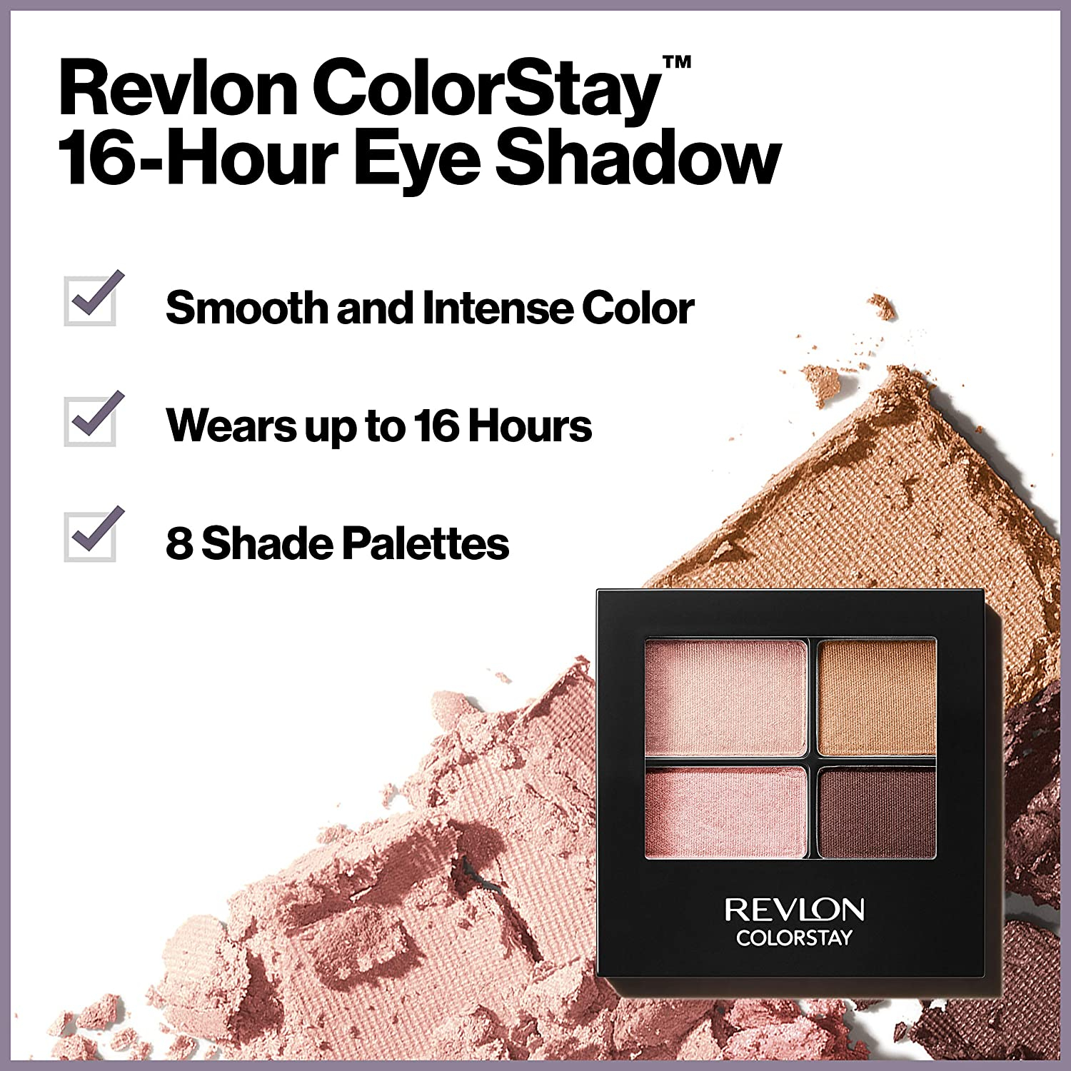 Foto 5 pulgar | Venta Internacional - Sombra de Ojos Revlon Colorstay de 16 Horas con Brocha Aplic