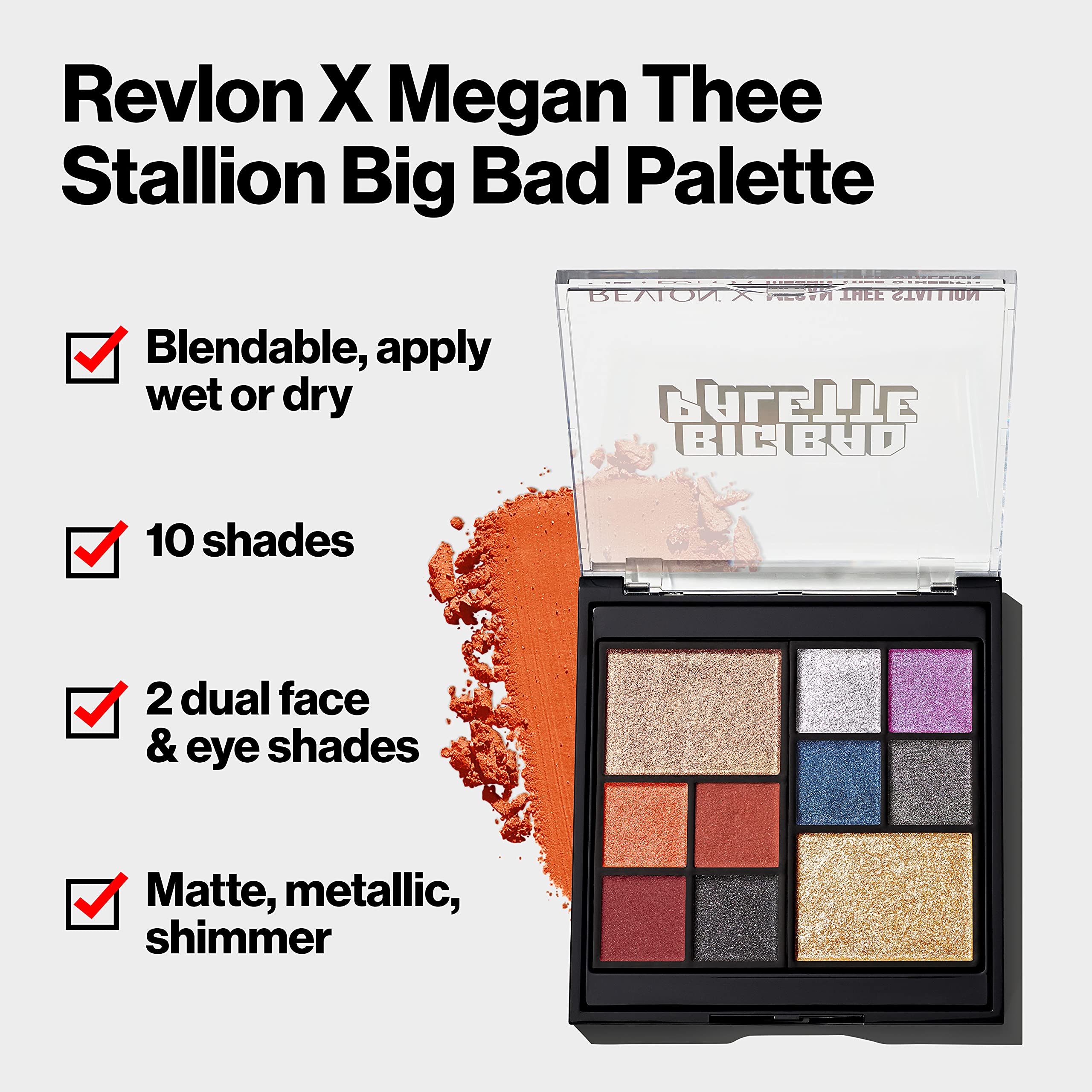 Foto 4 pulgar | Venta Internacional - Paleta De Sombras De Ojos Revlon Big Bad Face X Megan Thee Stallion