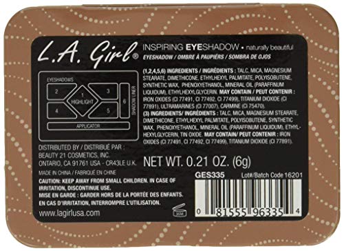 Foto 4 pulgar | Venta Internacional - Paleta De Sombras De Ojos L.a. Girl Inspiring, Naturally Bea