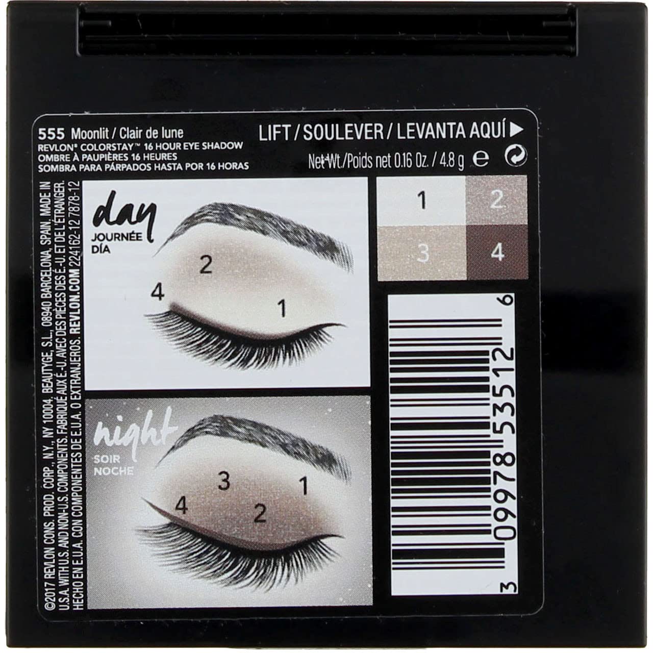 Foto 4 pulgar | Sombra De Ojos Revlon Colorstay 16-hour Moonlit 555 4,7 Ml (2 Veces) - Venta Internacional.