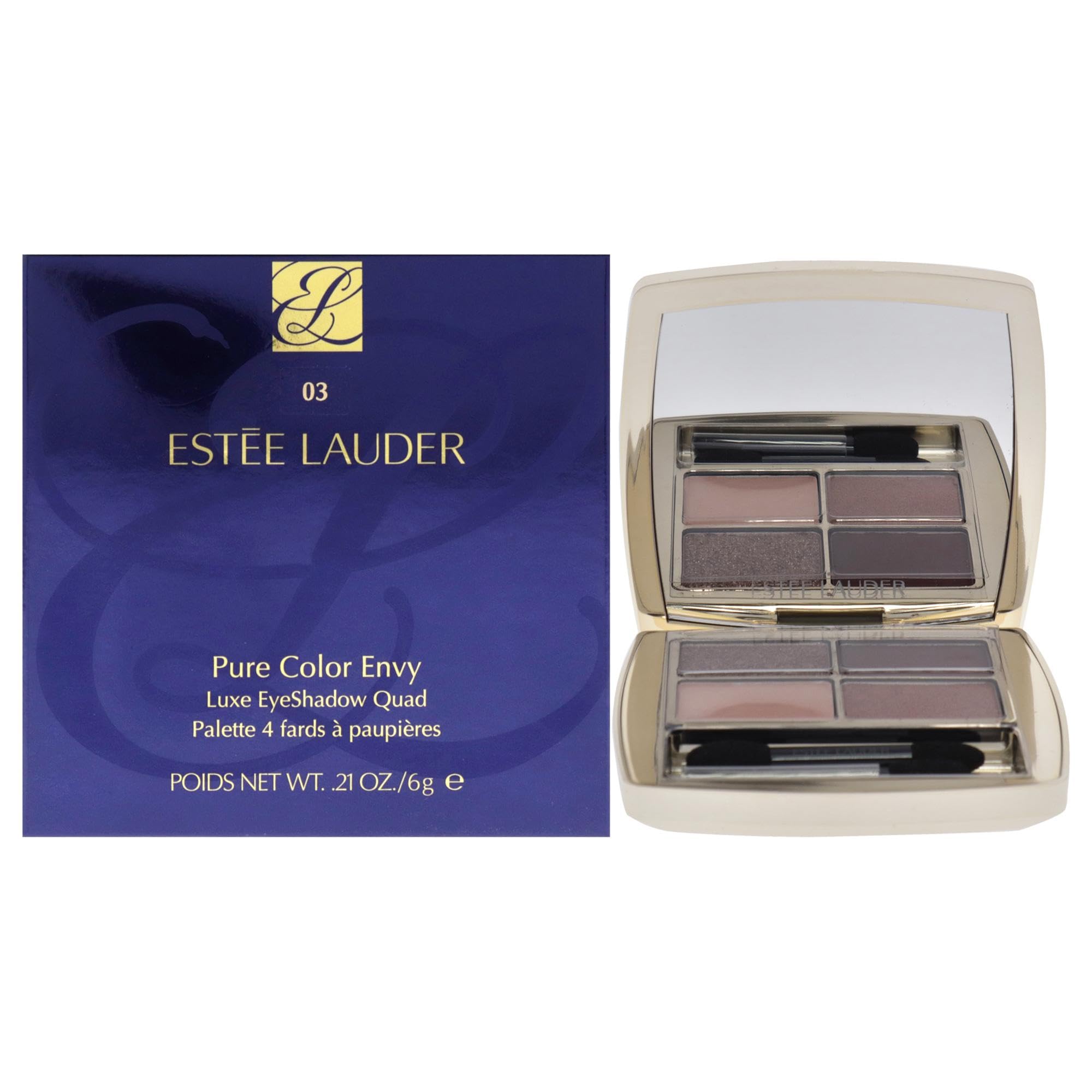 Sombra De Ojos Estée Lauder Pure Color Envy Luxe Quad 03 Aubergine - Venta Internacional.