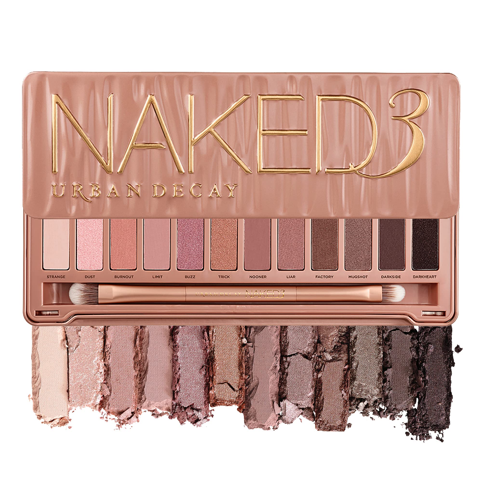 Paleta De Sombras De Ojos Urban Decay Naked 3 Con Pincel De 12 Tonos - Venta Internacional.