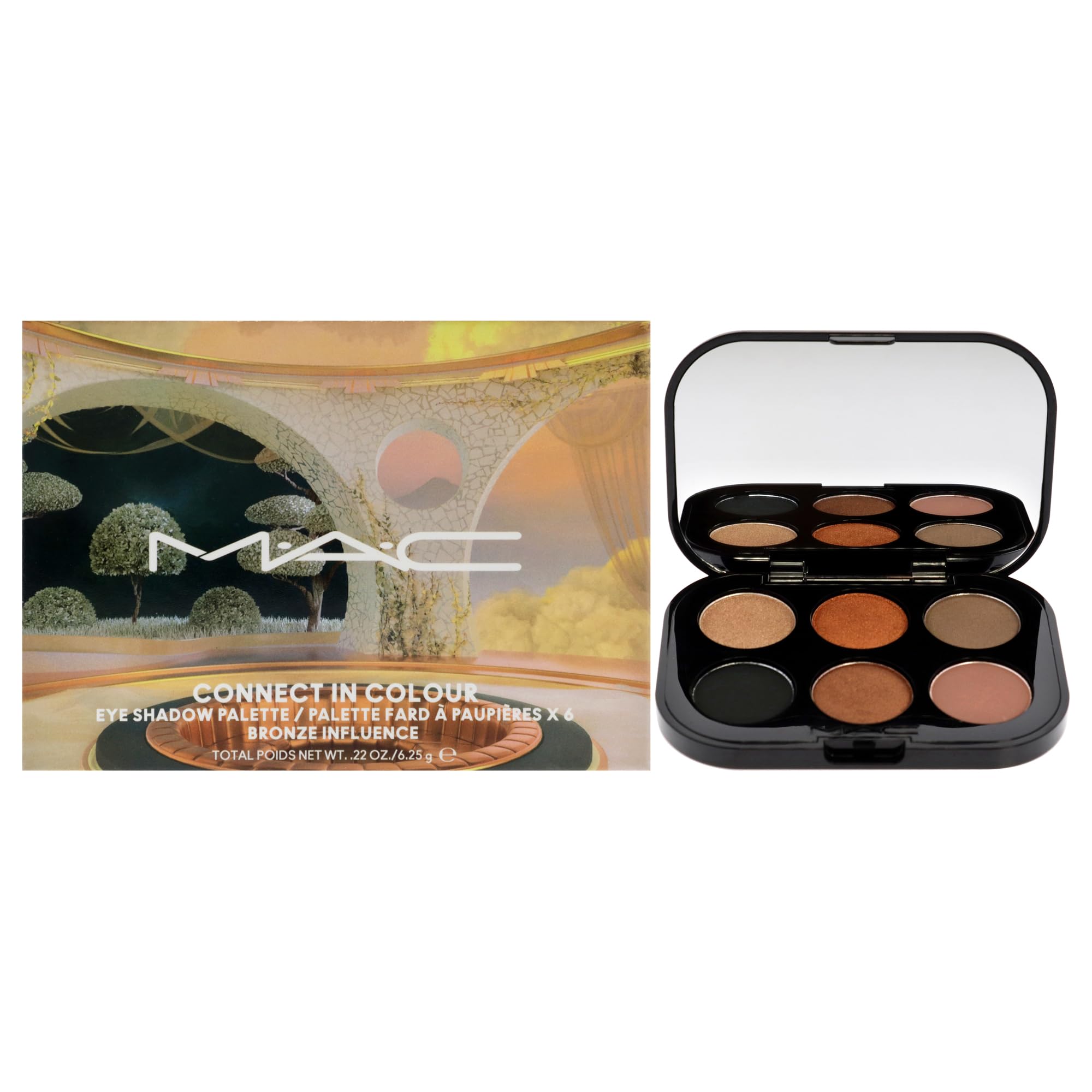 Paleta De Sombras De Ojos Mac Connect En Color Bronze Influence - Venta Internacional.