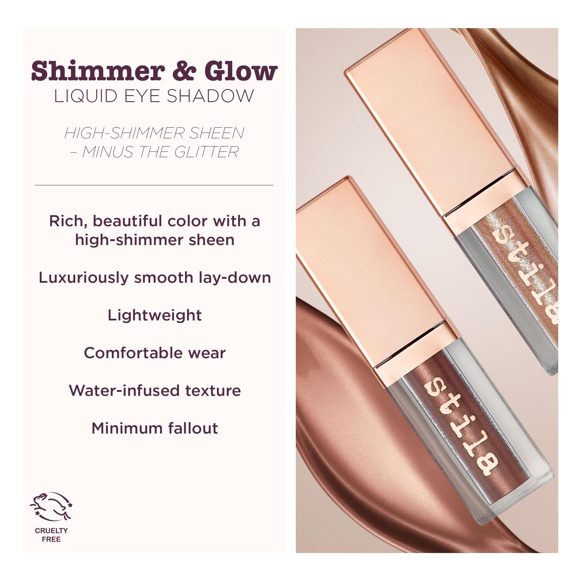 Foto 4 pulgar | Sombra De Ojos Líquida Stila Shimmer & Glow, 4,5 Ml, De Larga Duración - Venta Internacional.
