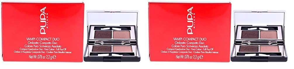 Sombra De Ojos Pupa Milano Vamp! Compact Duo 004 Bronce Amber, 2 X 2 Ml - Venta Internacional.