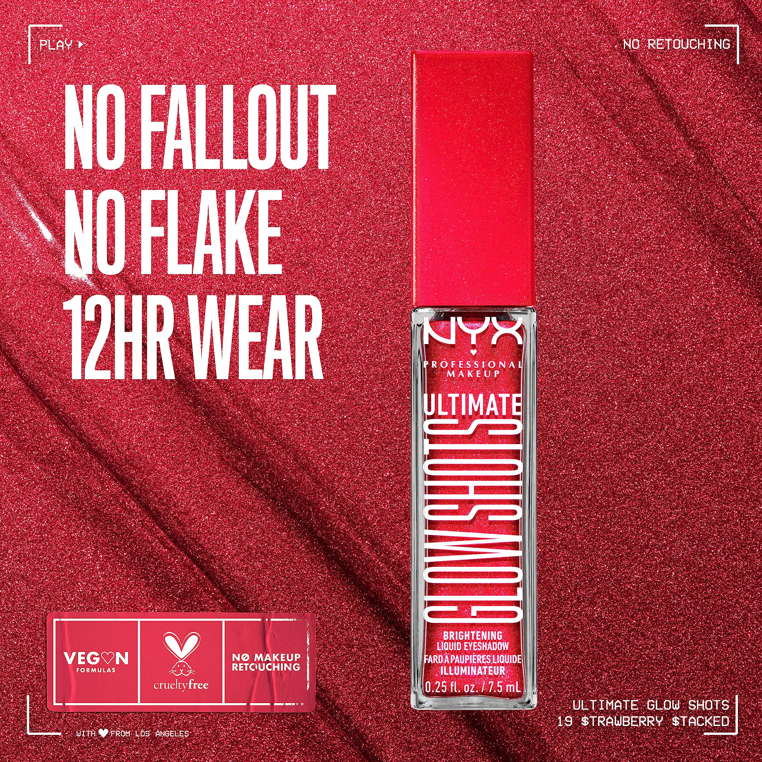 Foto 3 pulgar | Sombra De Ojos Nyx Professional Makeup Ultimate Glowshots Strawberry - Venta Internacional.