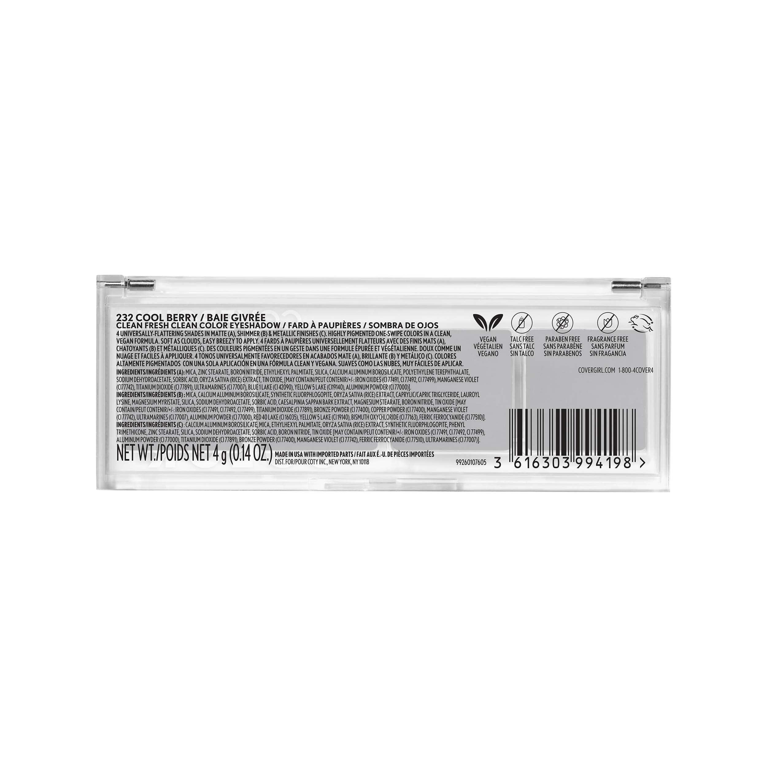 Foto 7 | Paleta De Sombras De Ojos Covergirl Clean Fresh Clean Color 4g - Venta Internacional.