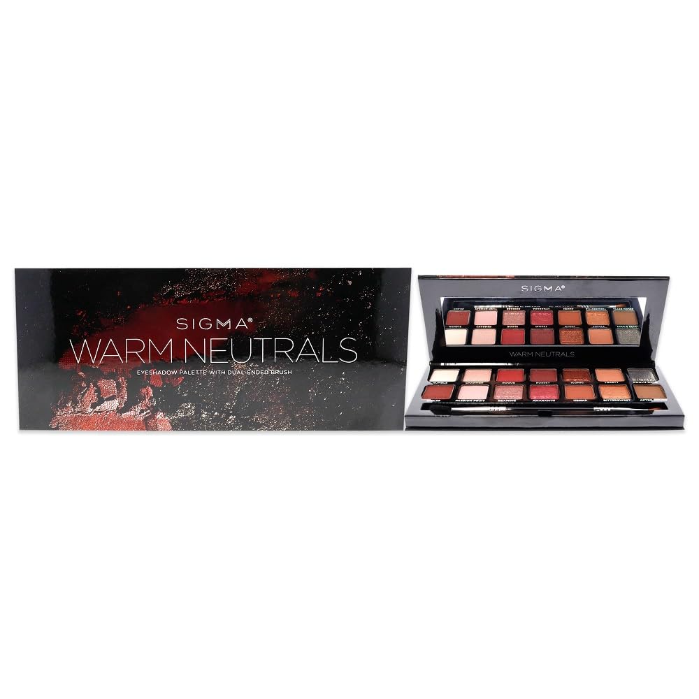 Paleta De Sombras De Ojos Sigma Beauty, Neutros Cálidos, 14 Tonos - Venta Internacional. $1,482