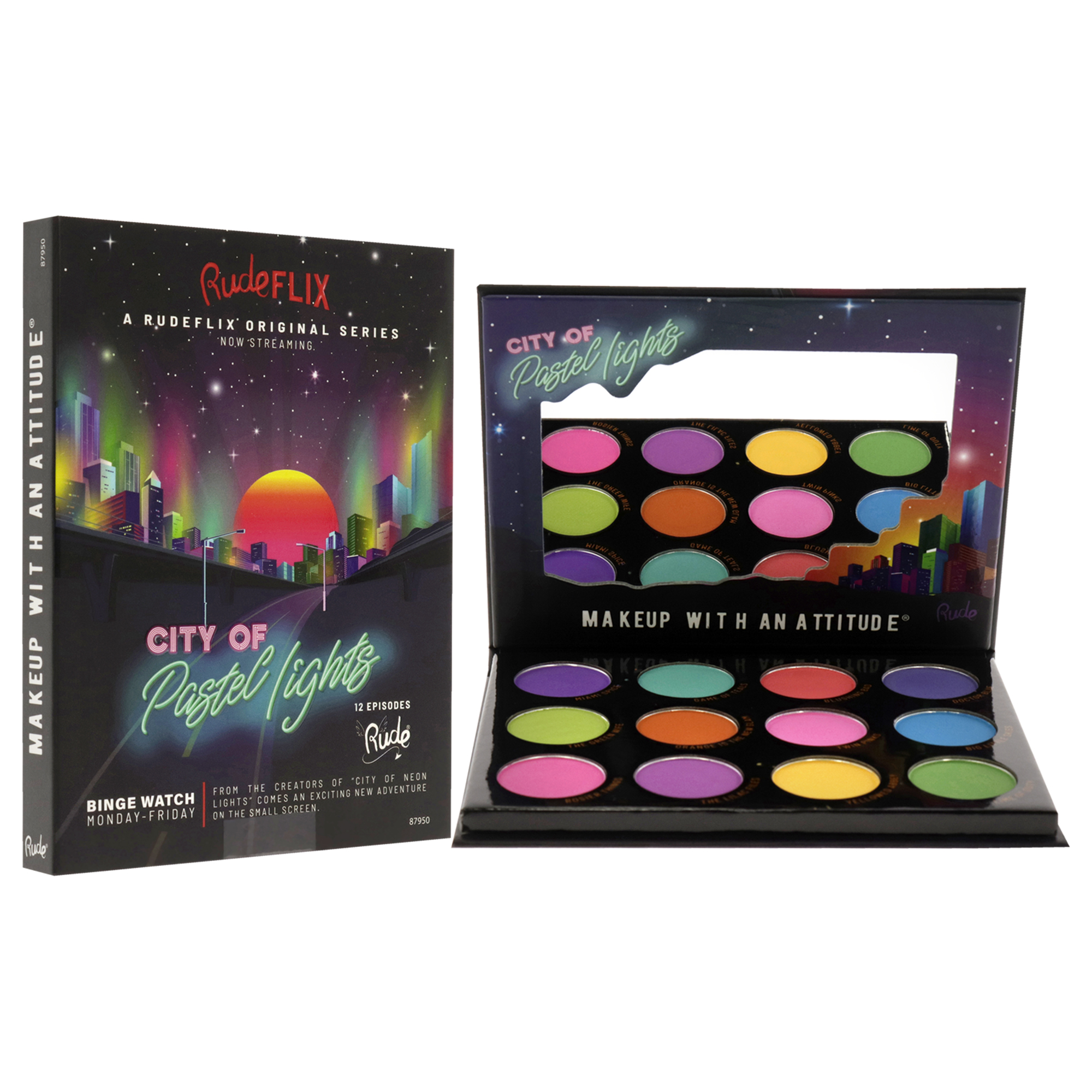Foto 4 pulgar | Paleta De Sombras De Ojos Rude Cosmetics City Of Pastel Lights-12 - Venta Internacional.