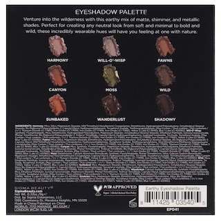 Foto 7 | Paleta De Sombras De Ojos Sigma Earthy Para Mujer, 1 Ml - Venta Internacional.