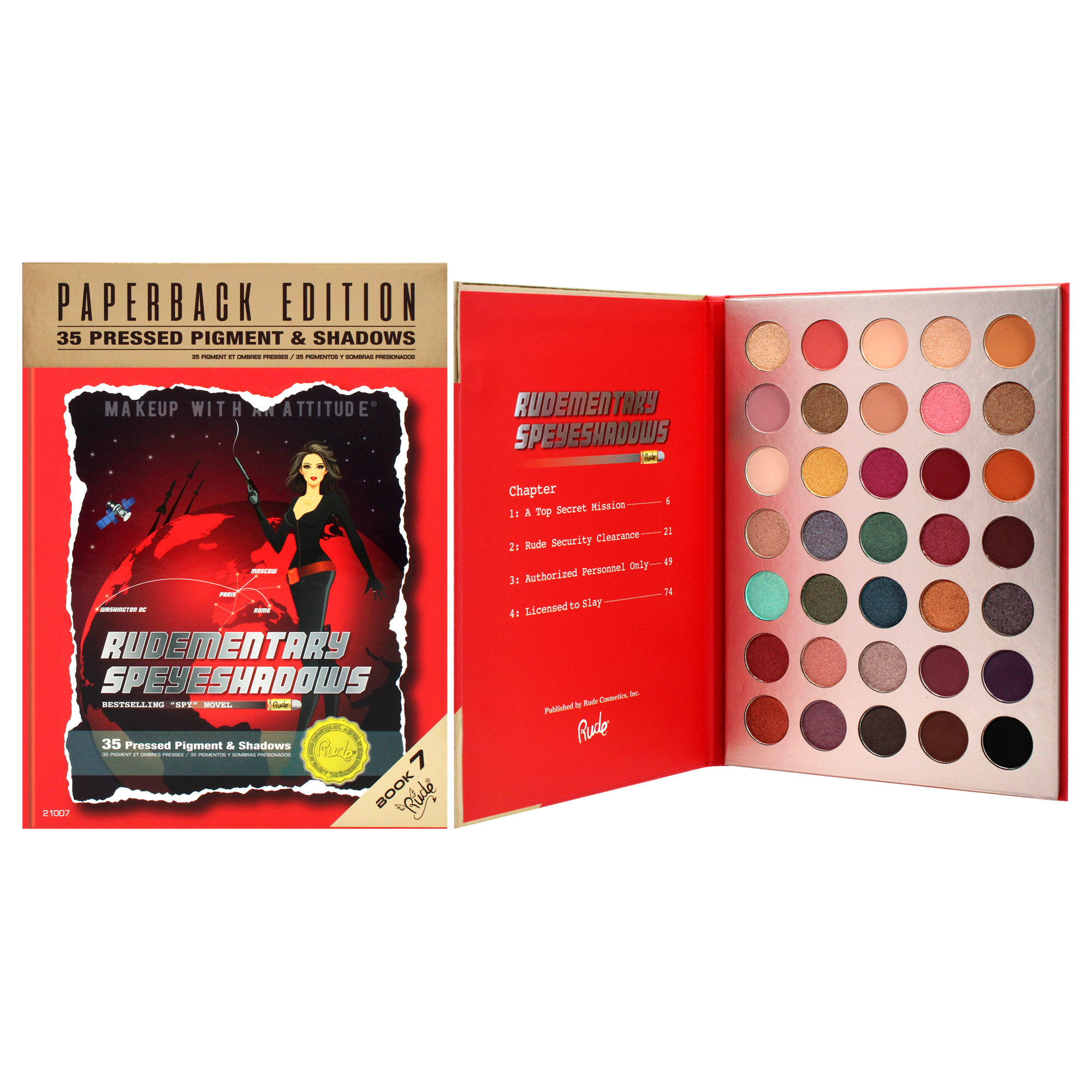 Paleta De Sombras De Ojos Rude Rudementary Speyeshadows Paperback - Venta Internacional.