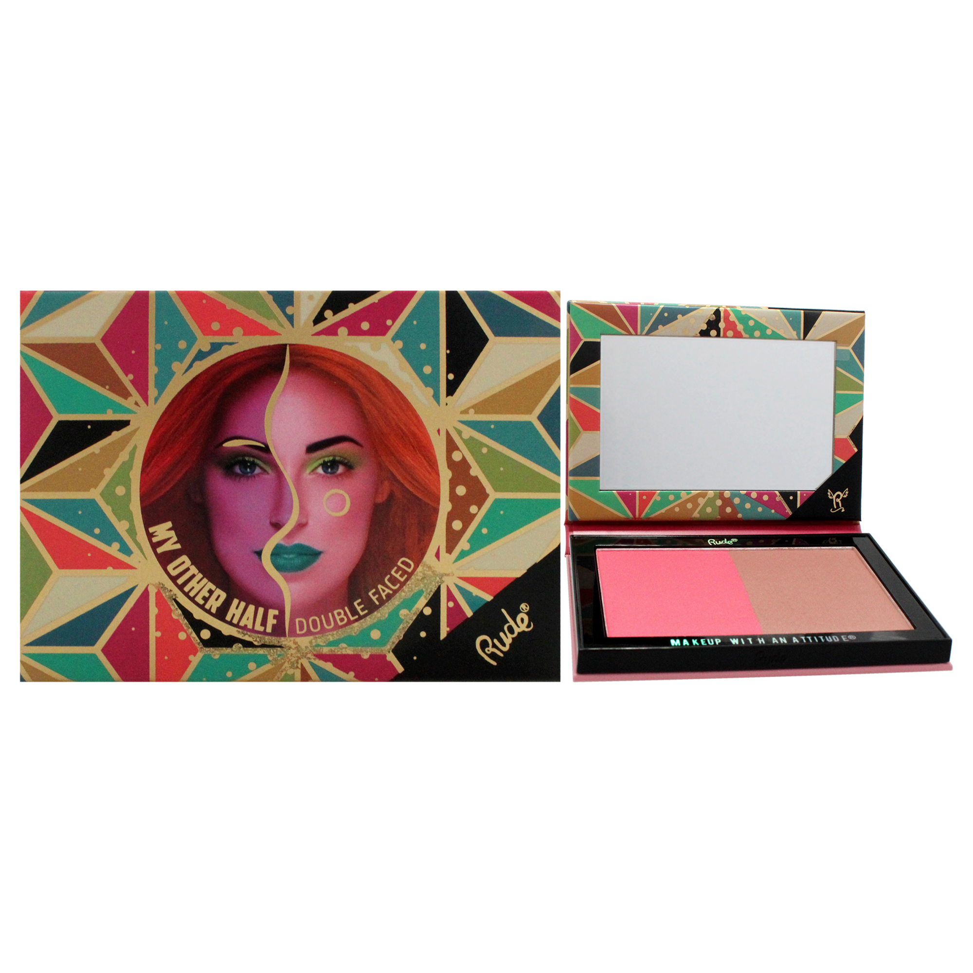 Foto 2 pulgar | Paleta Facial Rude My Other Half Duo Shade Double Face - Venta Internacional.