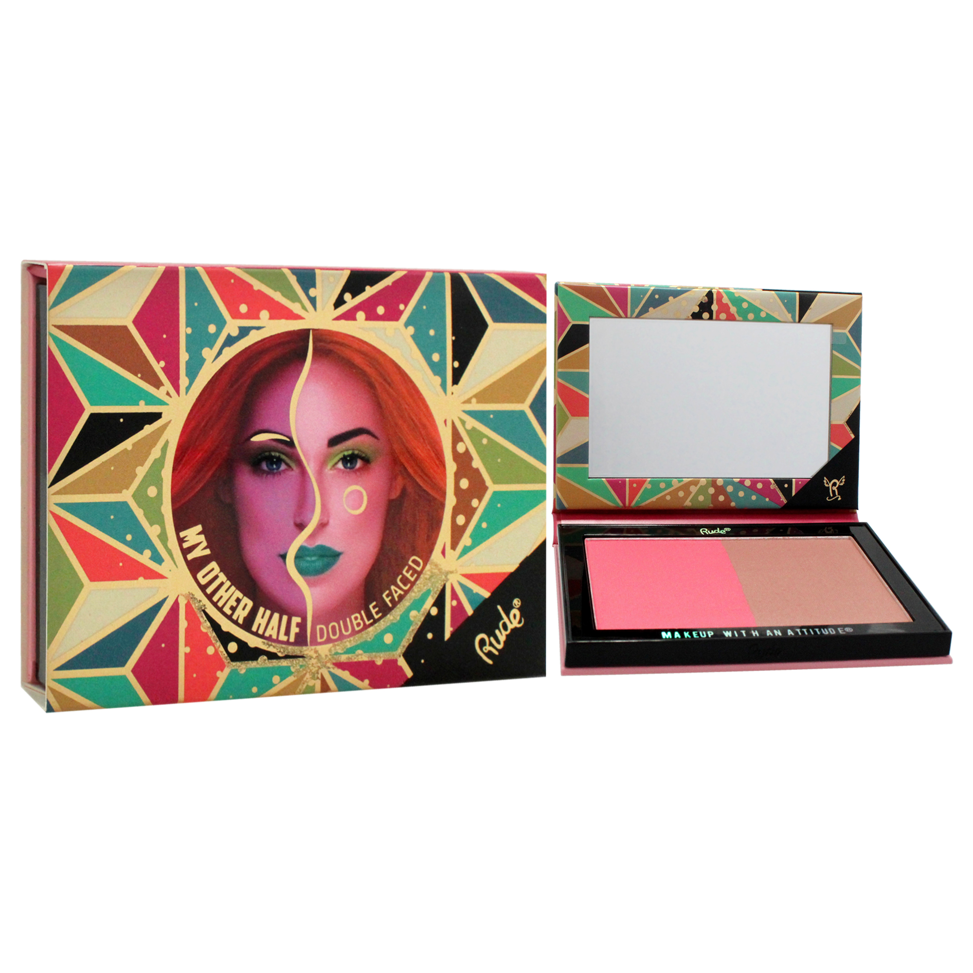 Foto 4 pulgar | Paleta Facial Rude My Other Half Duo Shade Double Face - Venta Internacional.