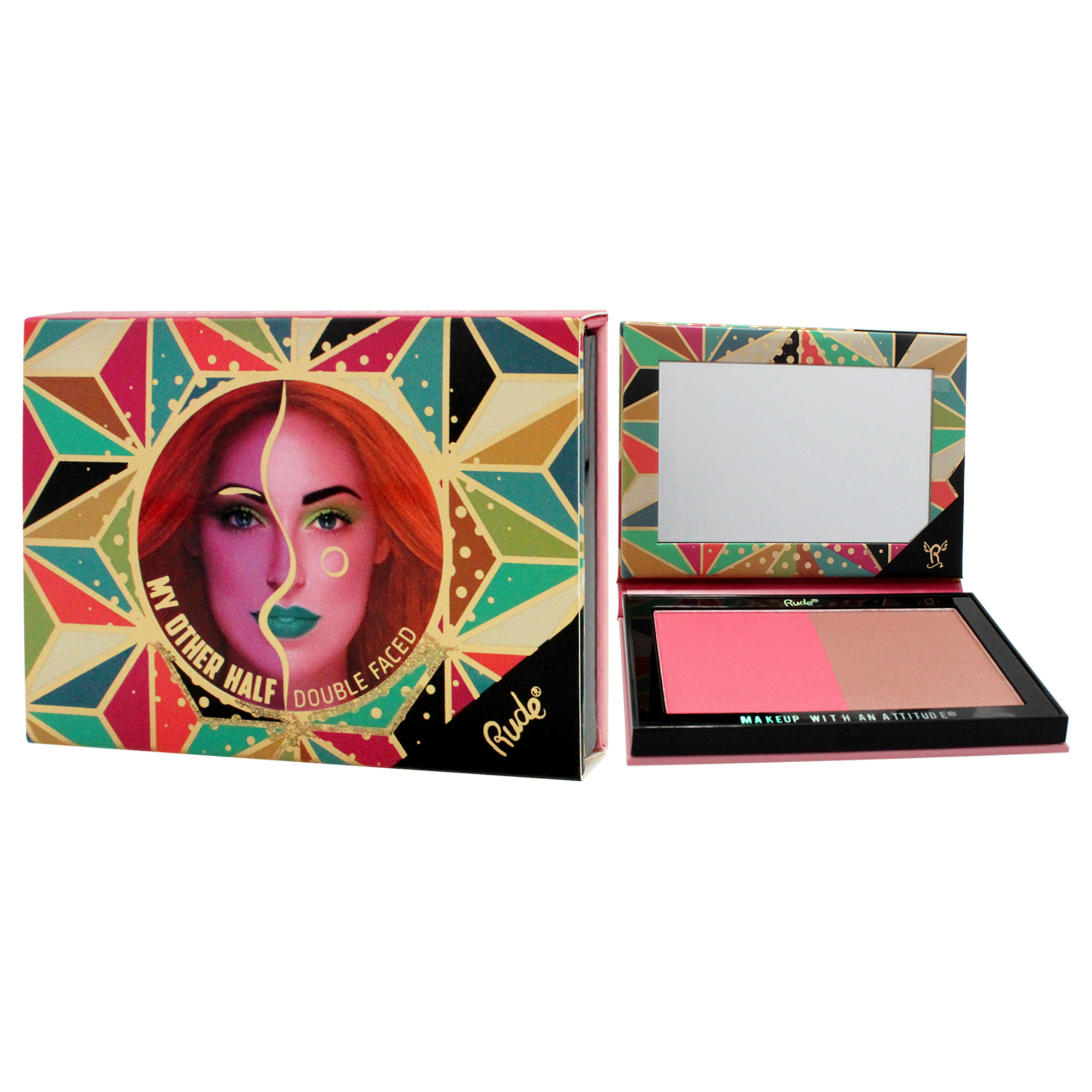 Foto 5 pulgar | Paleta Facial Rude My Other Half Duo Shade Double Face - Venta Internacional.